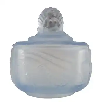 (image for) Walther & Söhne Art Deco Blue Glass 'Nymphen' Trinket Bowl Small