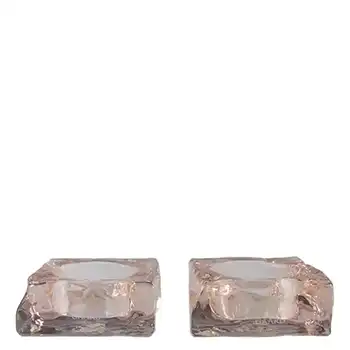 (image for) Holmegaard 'City Light' Textured Pink Glass Candle Votives