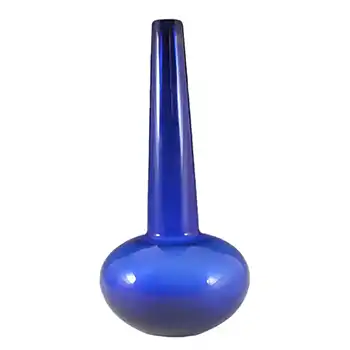 (image for) Holmegaard 'Timeglas' Blue Glass 9.75" Vase by Per Lutken