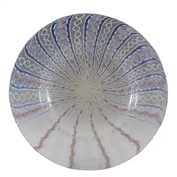 (image for) Salviati Murano Zanfirico & Yellow & Orange Glass Plate