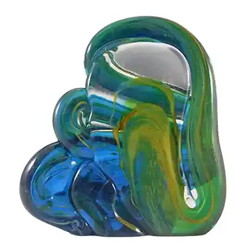 (image for) Mdina 'Blue Summer' Maltese Glass Knot Sculpture