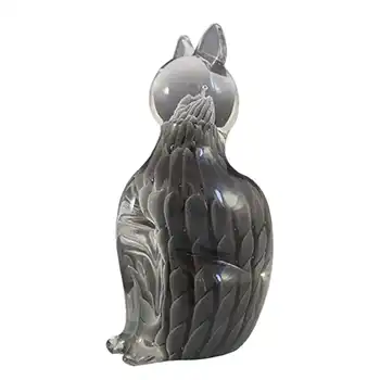 (image for) V. Nason & Co Murano Fumato Glass Cat Sculpture - Signed