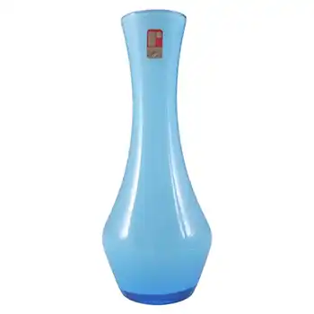 (image for) Ryd 1970s Scandinavian Blue Glass Vase - Labelled