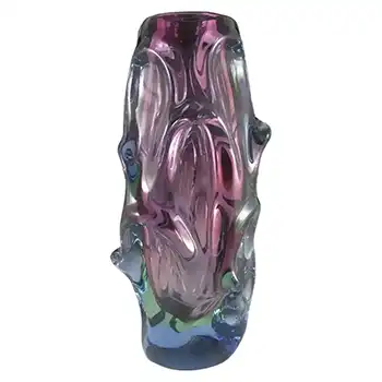 (image for) Skrdlovice #5988 Czech Purple & Blue Glass Vase by Jan Beránek