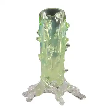 (image for) John Walsh Victorian Vaseline/Uranium Glass Thorn Vase
