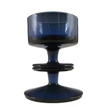 (image for) MARKED Wedgwood Sapphire Glass Sheringham Candlestick RSW13/1