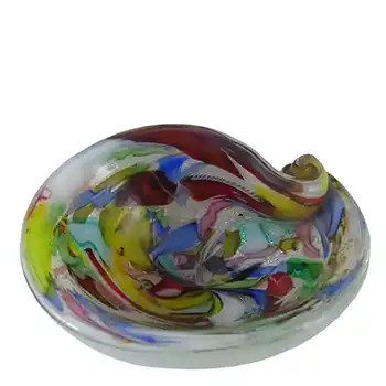 (image for) AVEM Murano Zanfirico Bizantino / Tutti Frutti White Glass Bowl