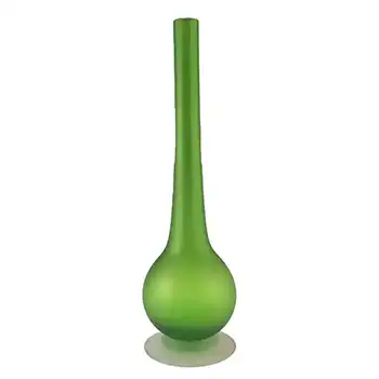 (image for) Carlo Moretti Satinato Green Murano Glass 12.25" Stem Vase