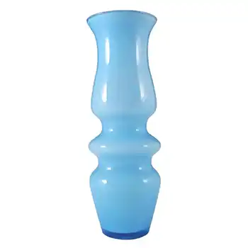 (image for) Ryd Swedish / Scandinavian Blue Cased Glass Hooped Vase