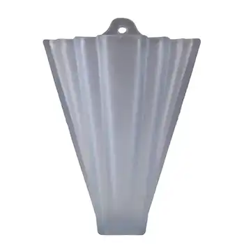 (image for) Bagley #334 Art Deco Frosted Blue Glass 'Grantham' Wall Vase