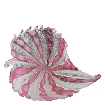 (image for) Murano Zanfirico & Copper Aventurine Glass Dish/Bowl #3