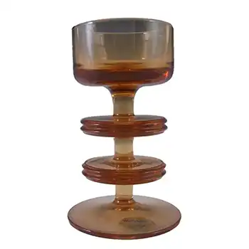 (image for) LABELLED Wedgwood Topaz Glass Sheringham Candlestick RSW13/2