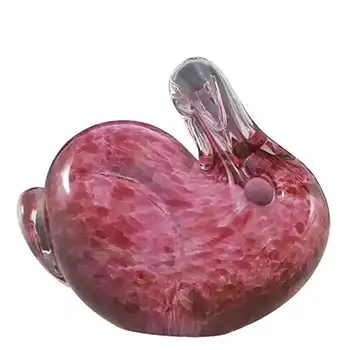 (image for) Wedgwood Pink Glass Rabbit Paperweight SG422 - Marked