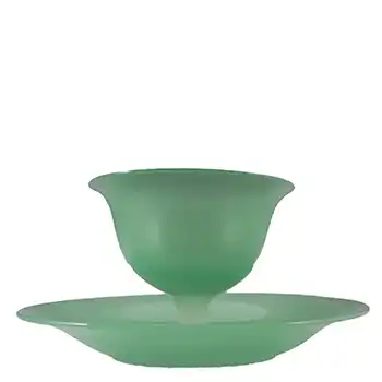 (image for) Stevens + Williams Stourbridge Alabaster Glass Bowl & Saucer