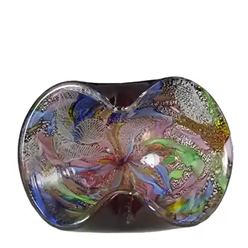 (image for) AVEM Murano Zanfirico Bizantino / Tutti Frutti Red Glass Bowl
