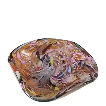 (image for) AVEM Murano Zanfirico Bizantino / Tutti Frutti Red Glass Bowl
