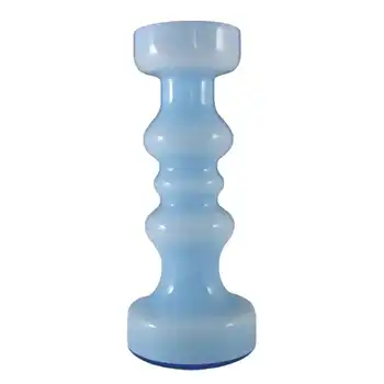 (image for) Empoli Italian Blue Cased Glass Hooped Vase