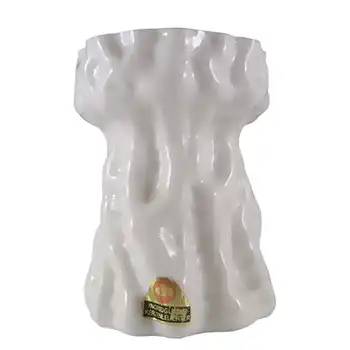 (image for) LABELLED Ingrid/Ingridglas White Glass Bark Textured Vase