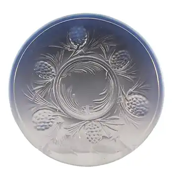 (image for) Jobling #5000 Art Deco Opaline/Opalescent Glass Fircone Plate
