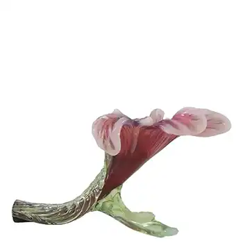 (image for) Kralik Art Nouveau Uranium Opalescent Floriform Glass Vase