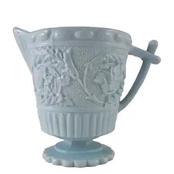 (image for) Sowerby #1430 Victorian Blue Milk Glass Creamer/Jug - Marked