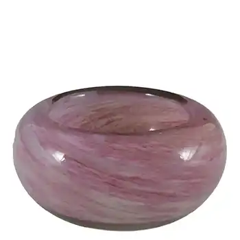 (image for) Nazeing British Clouded Mottled Pink Bubble Glass Bowl