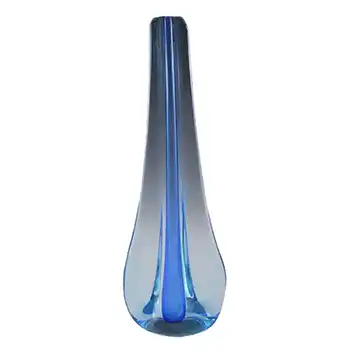 (image for) Galliano Ferro Murano Sommerso Blue Glass Stem Vase