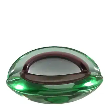 (image for) Murano/Venetian Green & Purple Sommerso Glass Bowl