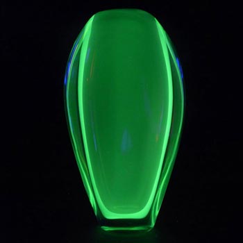 (image for) Arte Nuova Pustetto & Zanetti Murano Sommerso Uranium Glass Vase