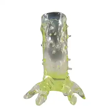 (image for) John Walsh Victorian Vaseline/Uranium Glass Thorn Vase #2