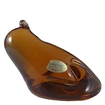 (image for) Wedgwood Topaz Glass Frog Paperweight RSW404 - Marked