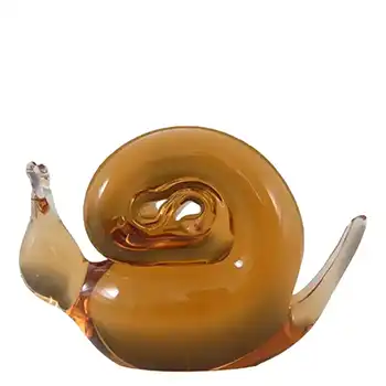 (image for) Wedgwood Topaz Glass Snail Paperweight L5011 - Marked
