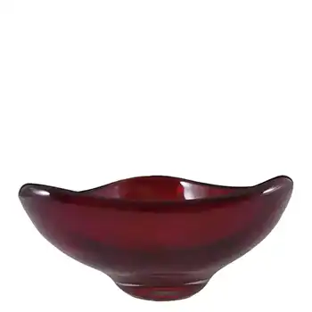 (image for) Whitefriars #9516 Ruby Red Glass Three Sided Bowl