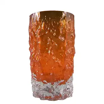(image for) Selezione IVV Italian Textured Orange Glass Bark Tumbler