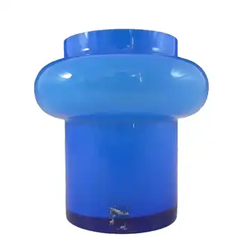 (image for) Alsterfors #S5013 Blue Cased Glass Vase Signed Per Olof Ström '70