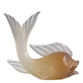 (image for) Archimede Seguso Alabastro Glass Fish Sculpture - Label
