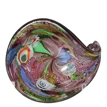 (image for) AVEM Murano Zanfirico Bizantino / Tutti Frutti Red Glass Bowl