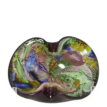 (image for) AVEM Murano Zanfirico Bizantino / Tutti Frutti Red Glass Bowl