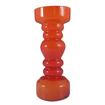 (image for) Japanese Red Cased Hooped Glass Vase - Labelled