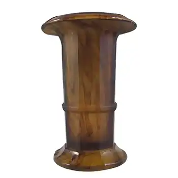 (image for) Davidson #279D Art Deco 7.5" Amber Cloud Glass Vase