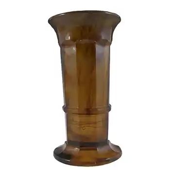 (image for) Davidson #279 Art Deco 8" Amber Cloud Glass Vase