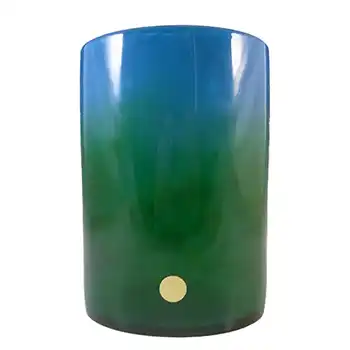(image for) Ekenas Blue + Green Glass Vase Signed John-Orwar Lake