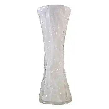 (image for) Ingrid/Ingridglas 1970's White Glass Bark Textured Vase