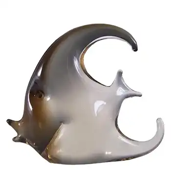 (image for) V. Nason & Co Murano Amber Glass Angel Fish Sculpture