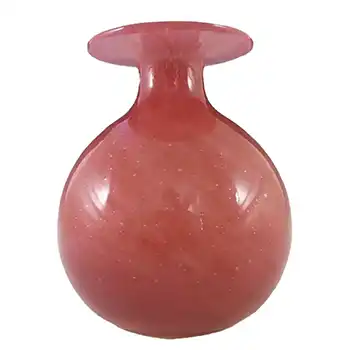 (image for) Nazeing? British Clouded Mottled Pink Bubble Glass Vase