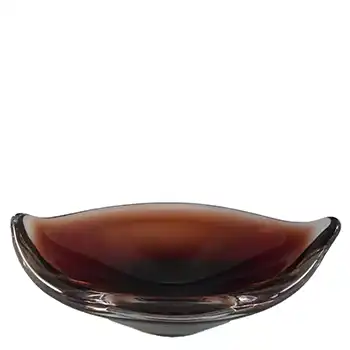 (image for) Orrefors Sven Palmqvist Brown Glass Bowl - Signed PU 3092/12