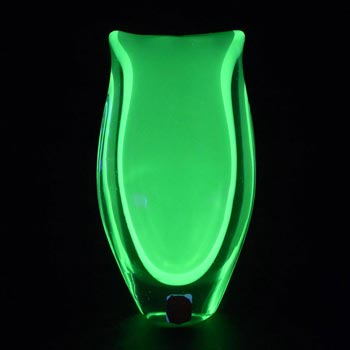 (image for) Arte Nuova Pustetto & Zanetti Murano Sommerso Uranium Glass Vase