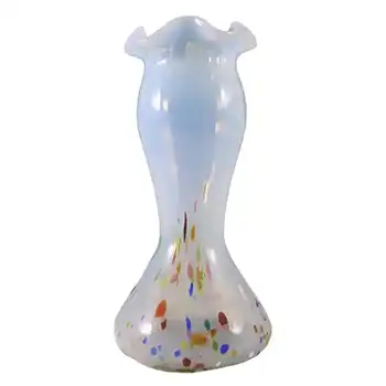 (image for) Kralik Czech Opaline/Opalescent Spatter Glass Vase