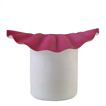 (image for) Victorian Opaque Custard Glass Pink & Ivory Cased Vase