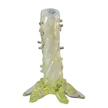 (image for) John Walsh Victorian Vaseline/Uranium Glass Thorn Vase #1